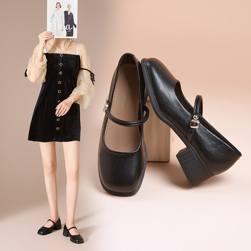 香香莉软底玛丽珍鞋子女秋2025年新款仙女风百搭平底鞋女鞋030725