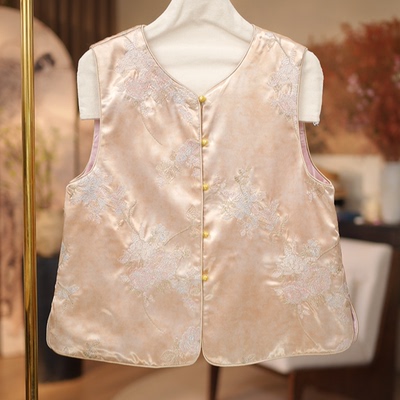 【锦绣未央-双面马甲】设计师高定新款刺绣气质马甲7739