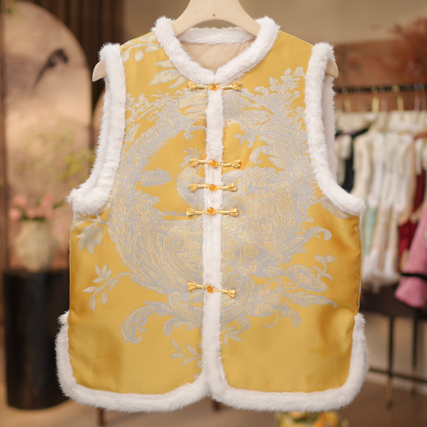 【涅槃凤凰-加棉马甲】中式风加棉圆领精品高端马甲9591,女装/女士精品,马夹,淘宝优惠券,粉丝福利购,淘宝优惠卷