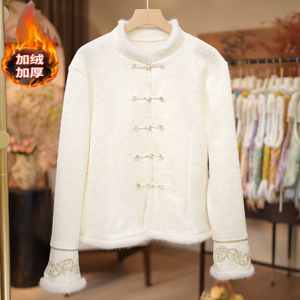 【虞美人-加绒上衣】新中式超气质显瘦加绒上衣1290