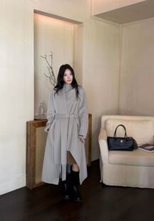 2026秋冬新款双面羊绒大衣女中长款高级感小个子宽松高端毛呢外套