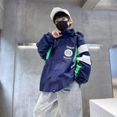 儿童装 风衣中大童百搭男孩宽松冲锋衣潮 男童外套夹棉加厚春秋新款