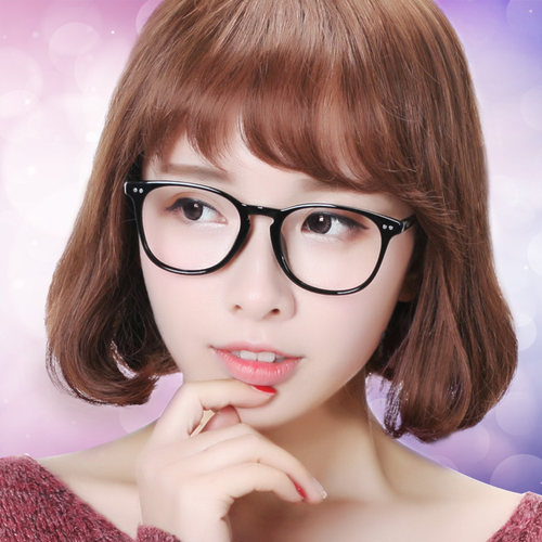 超轻TR90韩国板材眼镜架复古近视眼镜框小脸全框细边黑色眼镜女 - 封面