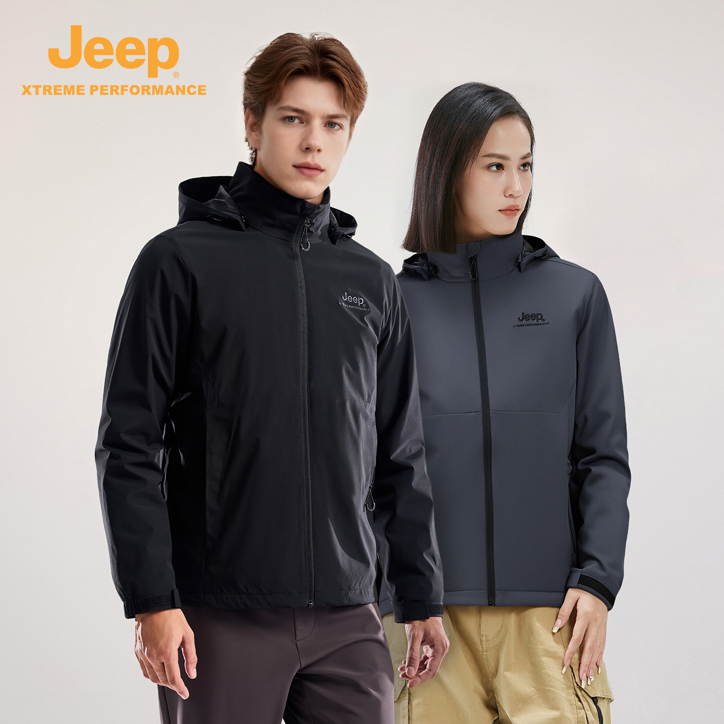 Jeep户外冲锋立领夹克