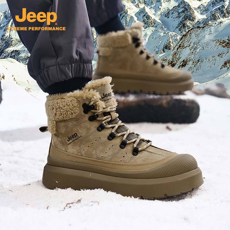 Jeep吉普官方情侣雪地靴中帮增高