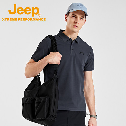 Jeep吉普男速干防晒透气POLO衫