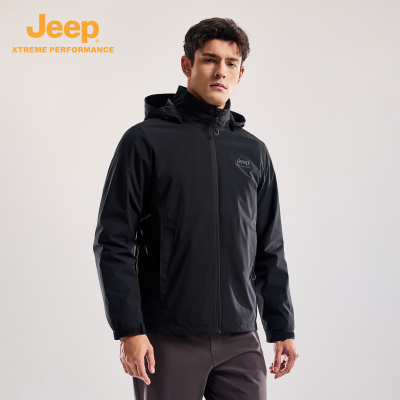 Jeep抓绒冲锋外套男夹克