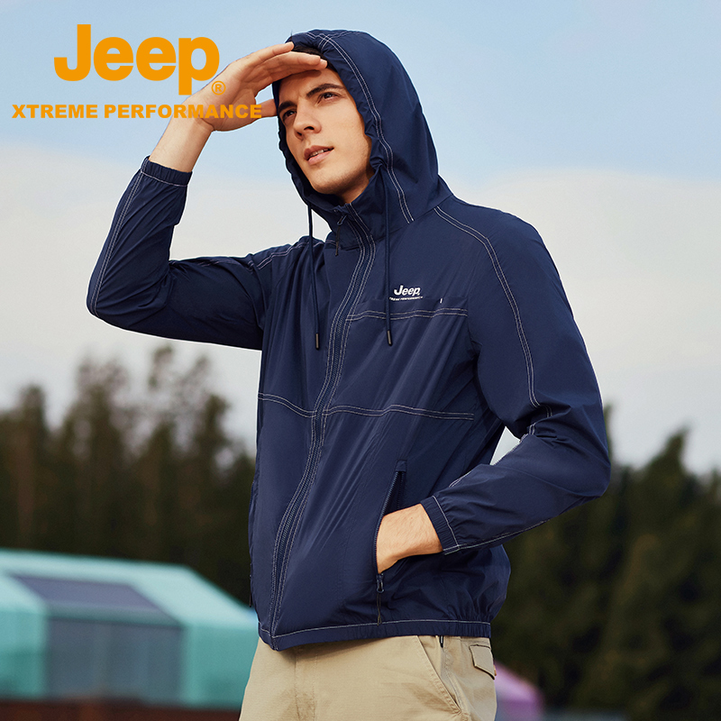 Jeep户外防晒衣男透气防紫外线