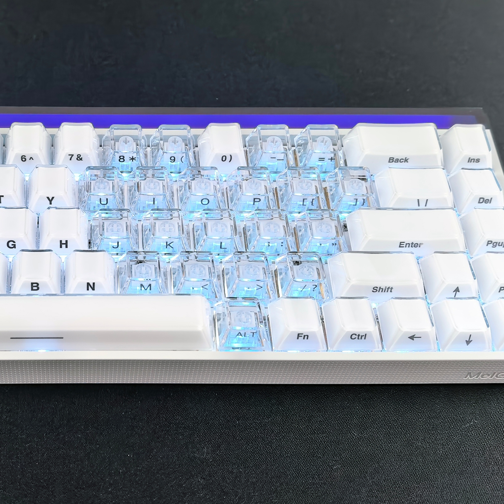 XVXH果冻水晶爱心键帽侧刻适配made68迈从Ace68魔导士EV63wooting