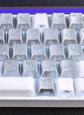 XVXH蝴蝶爱心侧刻键帽适配made68魔导士EV63迈从Ace68前行者X87