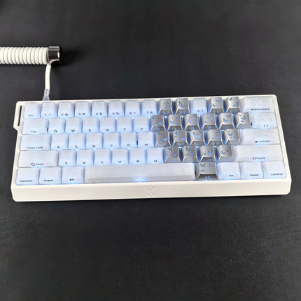 XVXH碳纤维透光果冻键帽侧刻适配made68魔导士迈从G87 wooting60