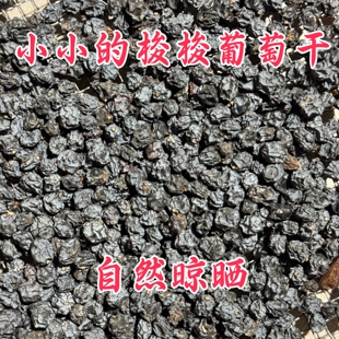 新疆吐鲁番特产黑梭梭葡萄干个头很小肉少有籽无速干剂自然晾晒