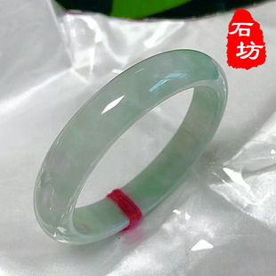 天然正品A真玉手镯少女款翡翠色玉镯子 浅绿玉石手镯深绿玉手环女