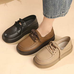 女鞋 真皮软底妈妈鞋 防滑透气2025秋新款 轻便不累脚中老年皮鞋 单鞋