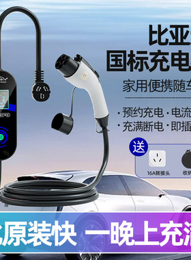 适用比亚迪海鸥充电枪秦/宋/唐海豚新能源汽车16A随车充3kw充电器