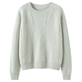 2025秋冬新款 毛衣 简约时尚 100%纯山羊绒针织衫 女加厚圆领纯色套衫