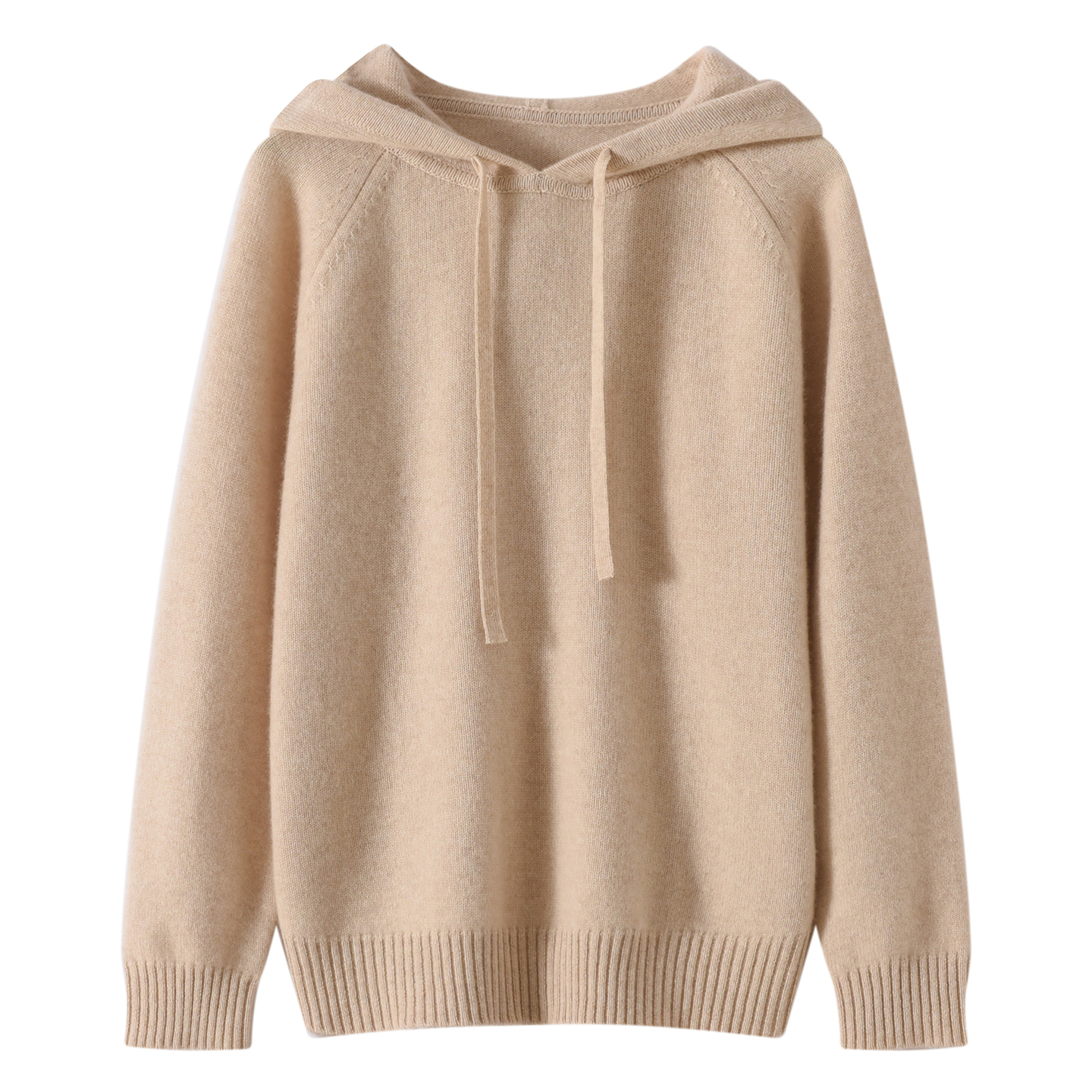 25年秋冬新款100%山羊绒衫女连帽加厚针织衫毛衣宽松打底卫衣帽衫