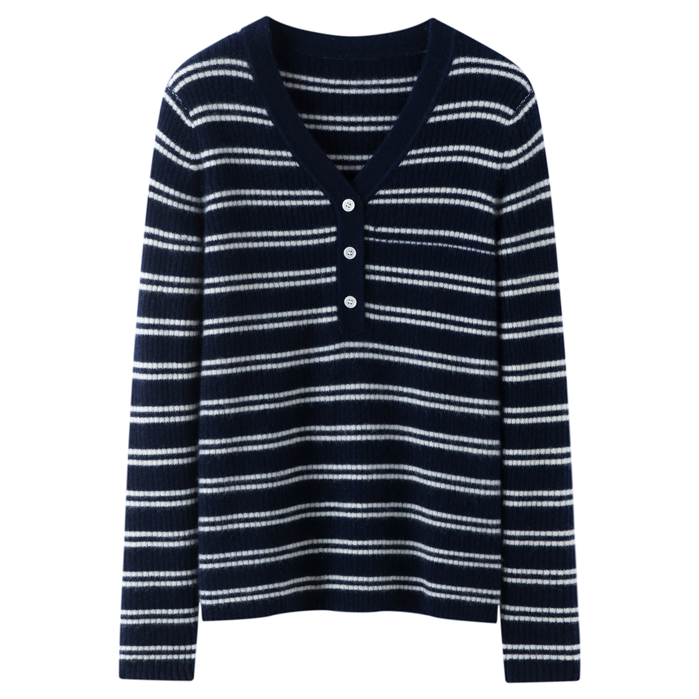 秋冬新款100%山羊绒衫女V领修身显瘦针织衫时尚百搭毛衣打底内搭