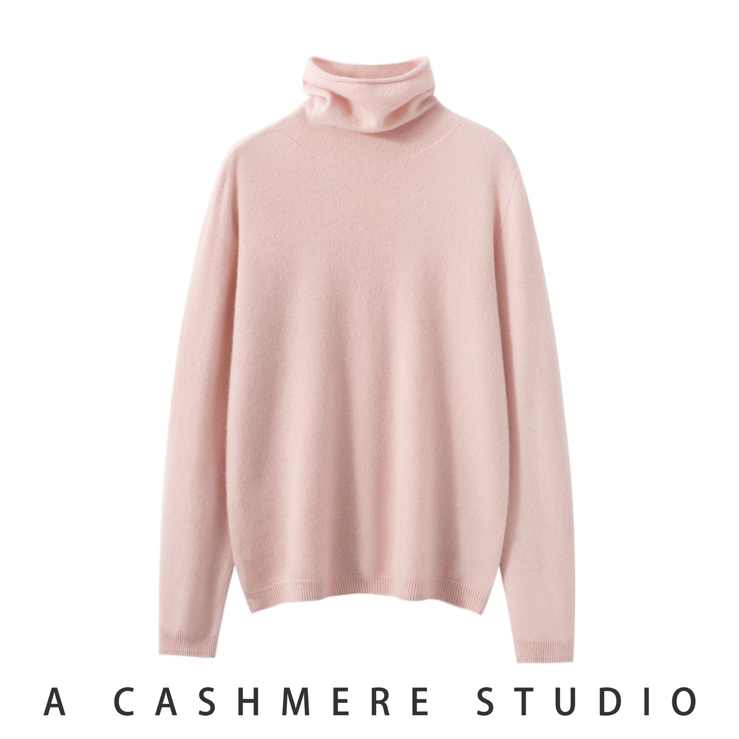 2025秋冬新款100%山羊绒针织衫女卷边堆堆领纯色上衣套头打底毛衣,女装/女士精品,羊绒衫,淘宝优惠券,粉丝福利购,淘宝优惠卷