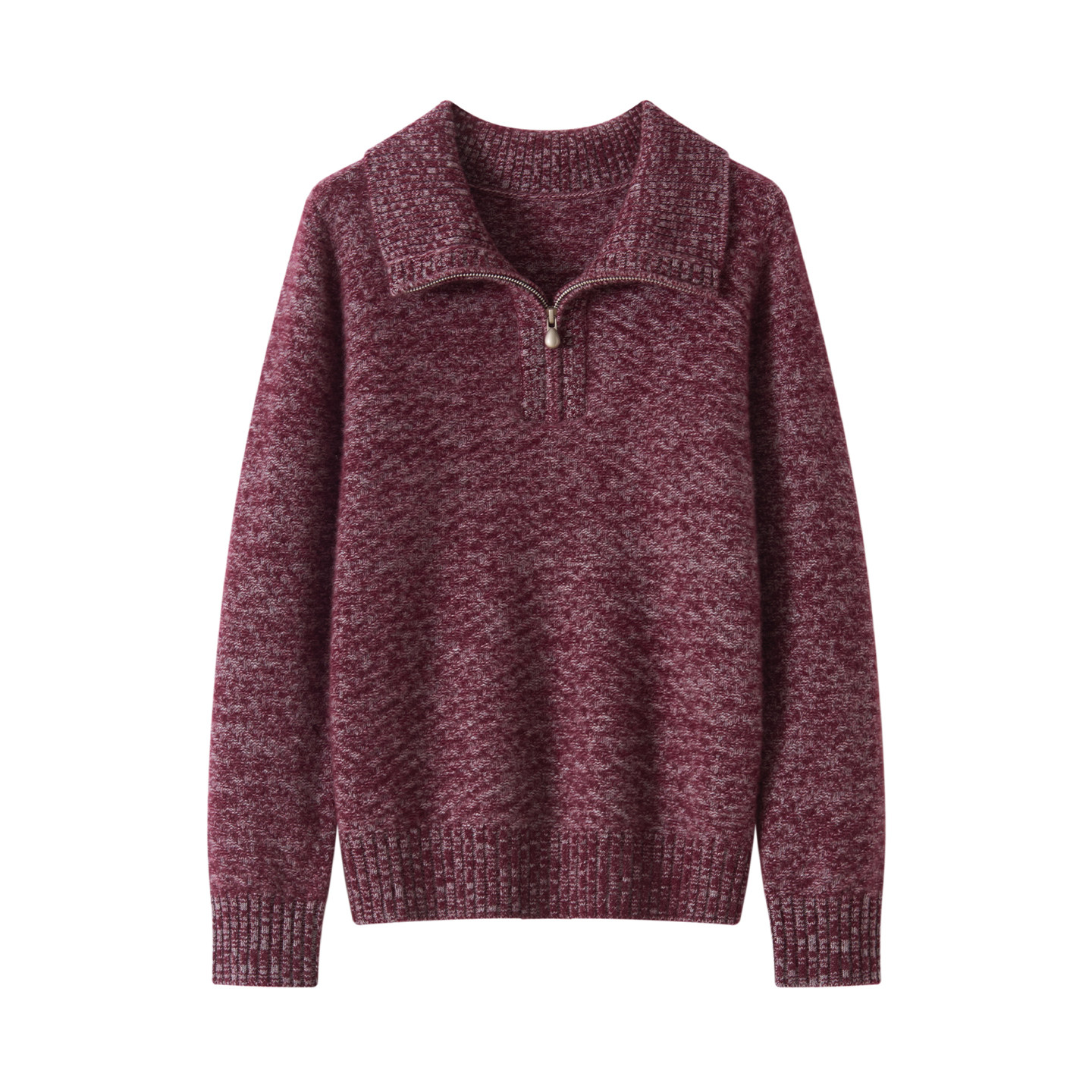 秋冬新款100%山羊绒女花纱半拉链翻领针织衫宽松显瘦保暖打底毛衣,女装/女士精品,羊绒衫,淘宝优惠券,粉丝福利购,淘宝优惠卷