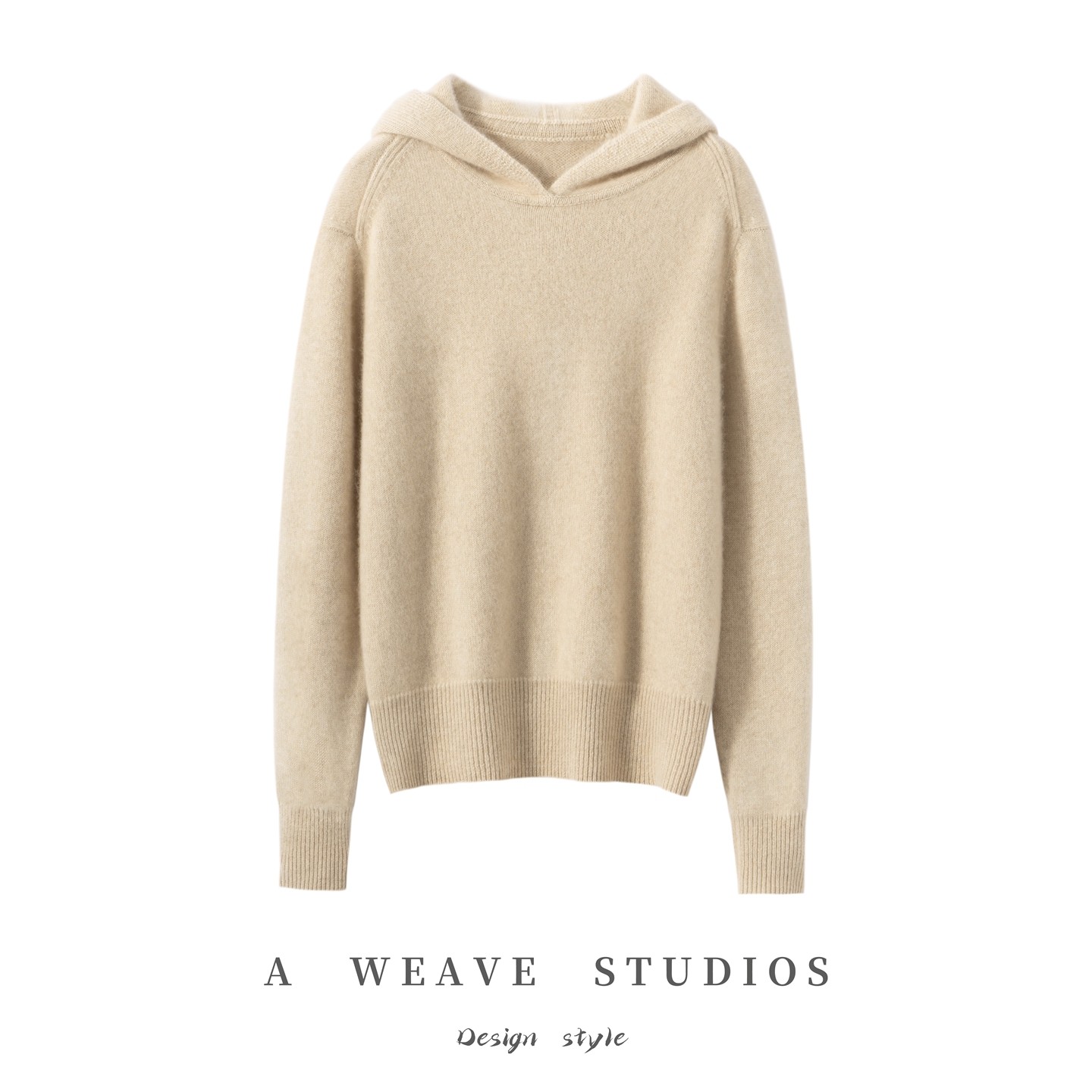 秋冬新款极简风100%纯山羊绒连帽女宽松套头针织帽衫百搭加厚卫衣,女装/女士精品,羊绒衫,淘宝优惠券,粉丝福利购,淘宝优惠卷