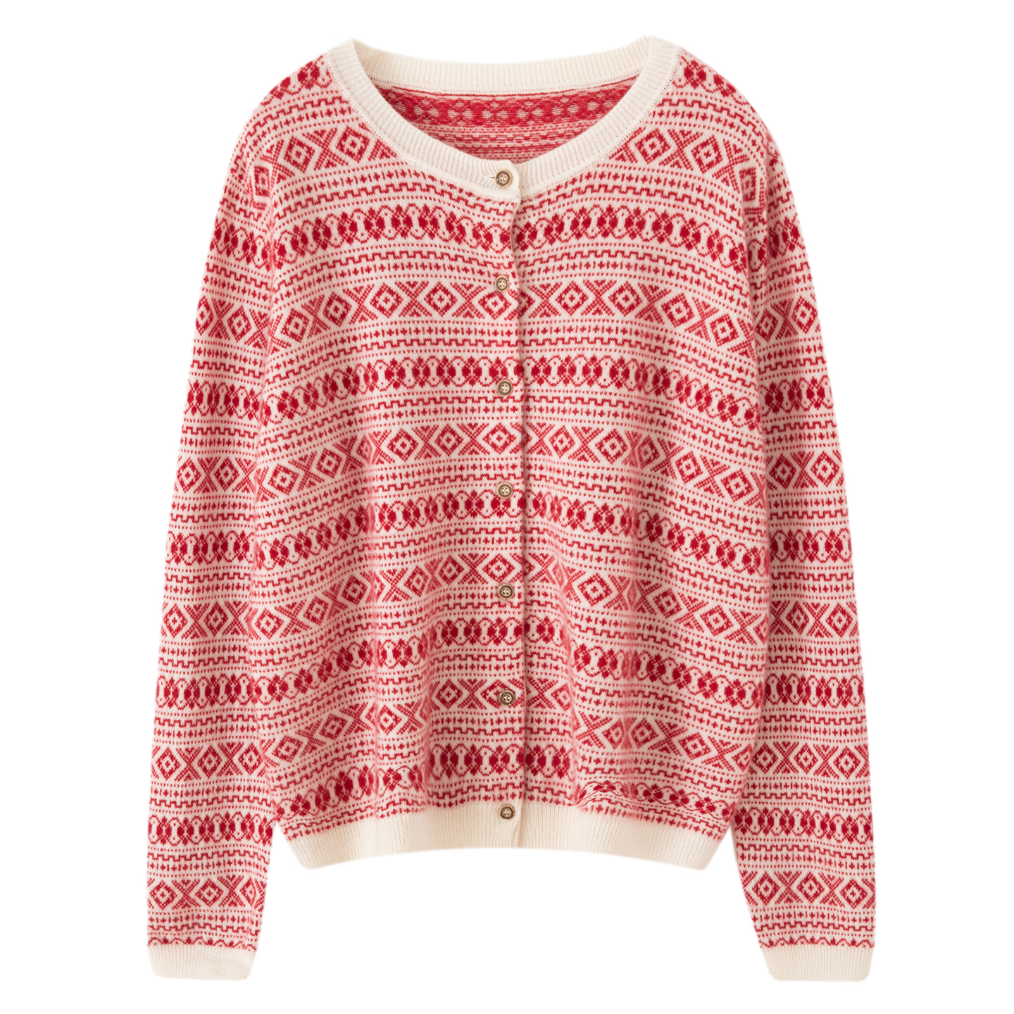 25秋冬新款100%山羊绒圆领针织开衫女轻奢宽松外套软糯舒适打底衫