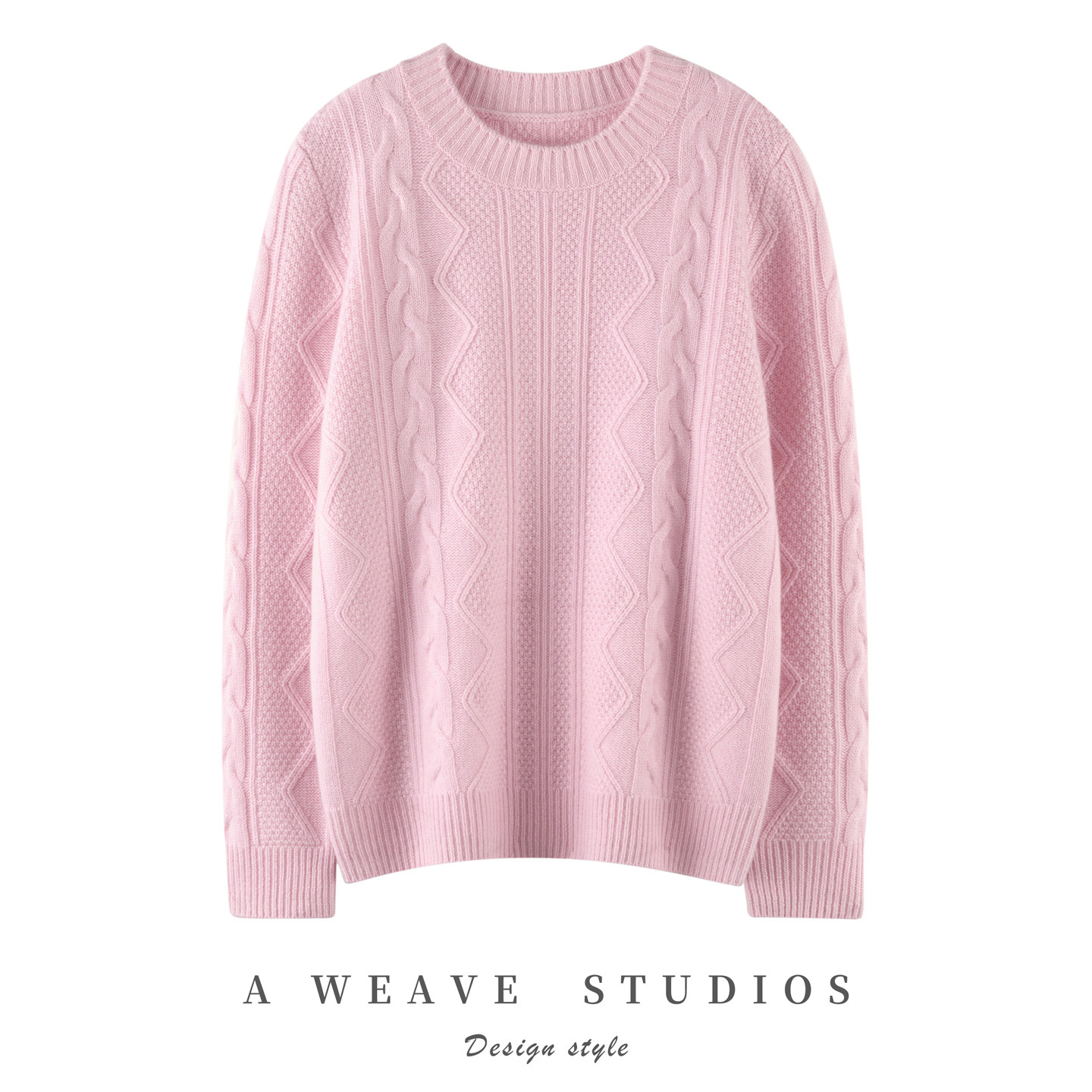 2025秋冬新款100%纯山羊绒衫女款圆领加厚提花百搭针织毛衣打底衫,女装/女士精品,羊绒衫,淘宝优惠券,粉丝福利购,淘宝优惠卷