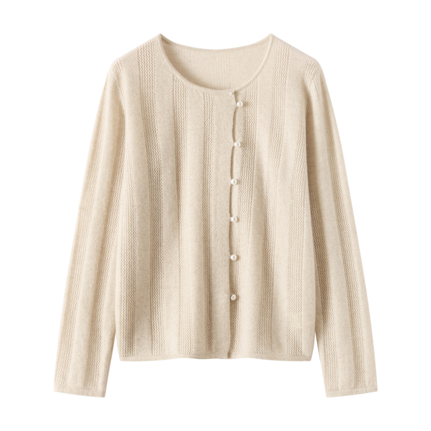 高端秋冬季新款圆领100%纯山羊绒开衫女宽松轻奢毛衣简约针织外套,女装/女士精品,羊绒衫,淘宝优惠券,粉丝福利购,淘宝优惠卷