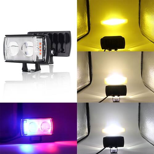 电动车爆闪led强光外置射灯12V