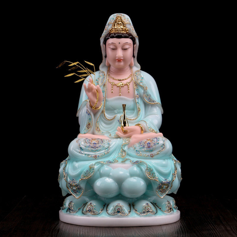 汉白玉供奉寺庙摆件观音佛像