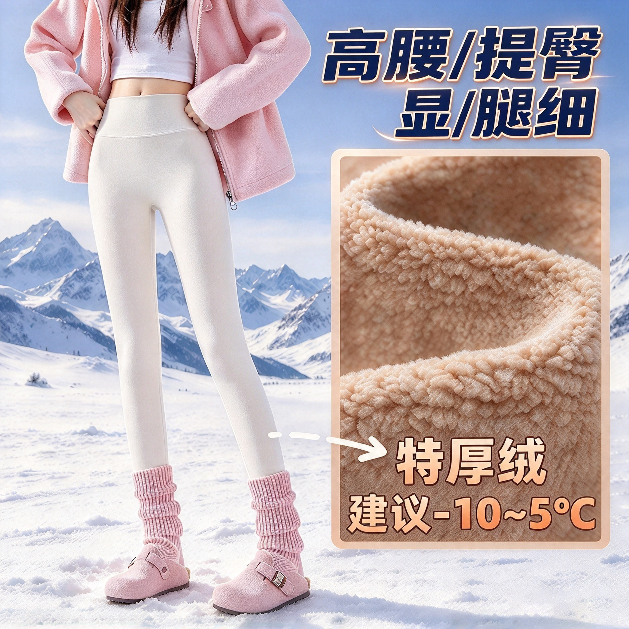 加绒加厚鲨鱼裤女外穿2026新款秋冬季东北紧身打底瑜伽裤保暖棉裤
