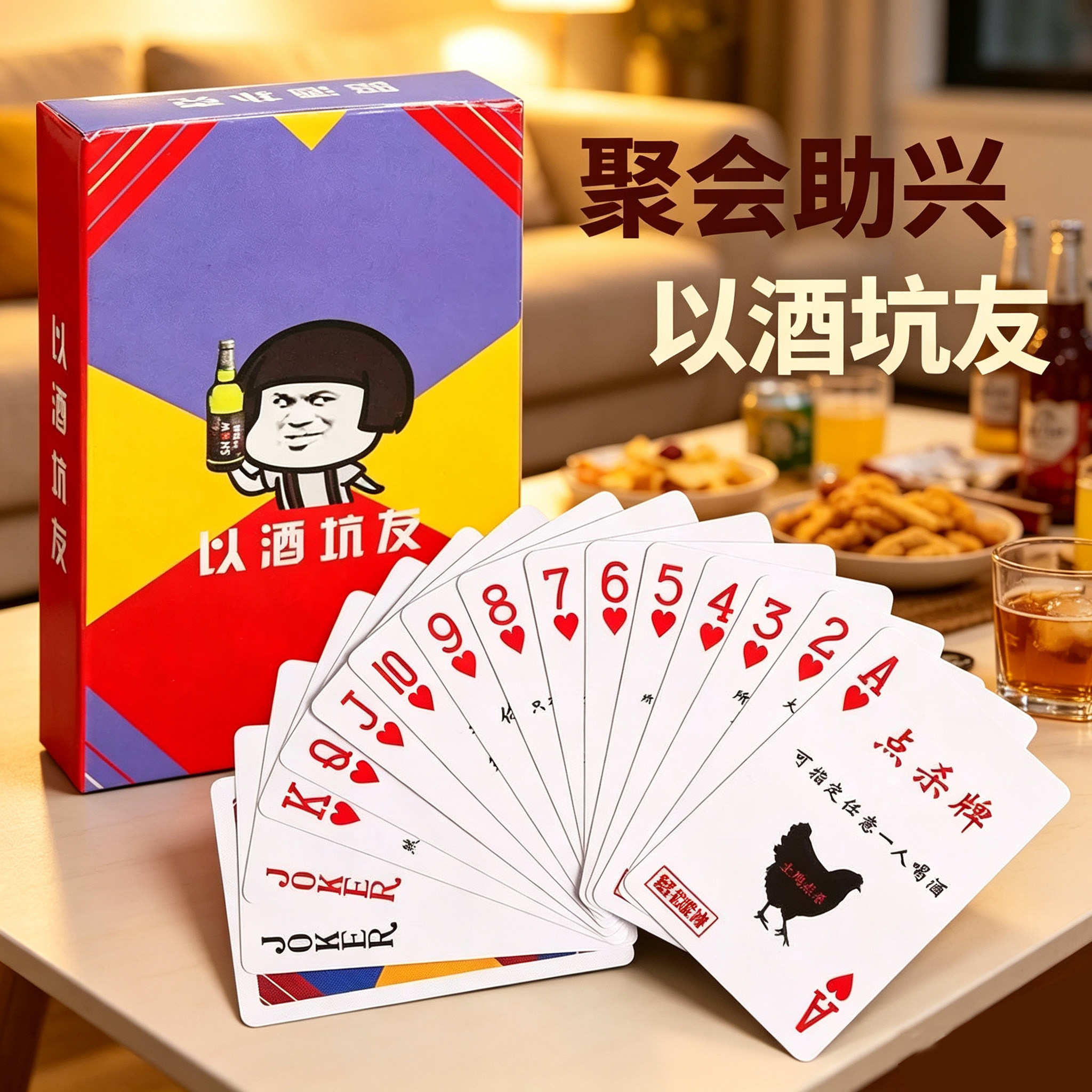 酒桌喝酒创意扑克牌桌游