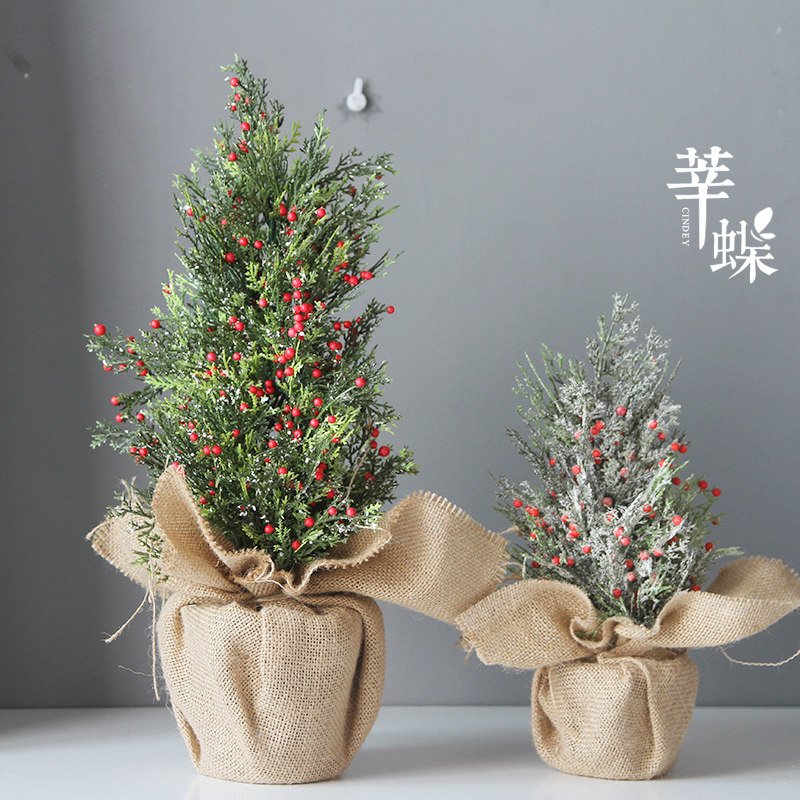 Xin Butterfly Christmas desktop christmas tree ornament counter 45cm simulation Mini christmas tree arrangement Decorationin the Festive supplies/Gift , Christmas Supplies/Gift/Adornment , Christmas tree  category - from Buy2taobao.com to provide professional Taobao agent buy service