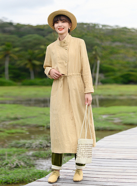 梭家 JA11218 // 汉麻中长款通勤百搭风衣