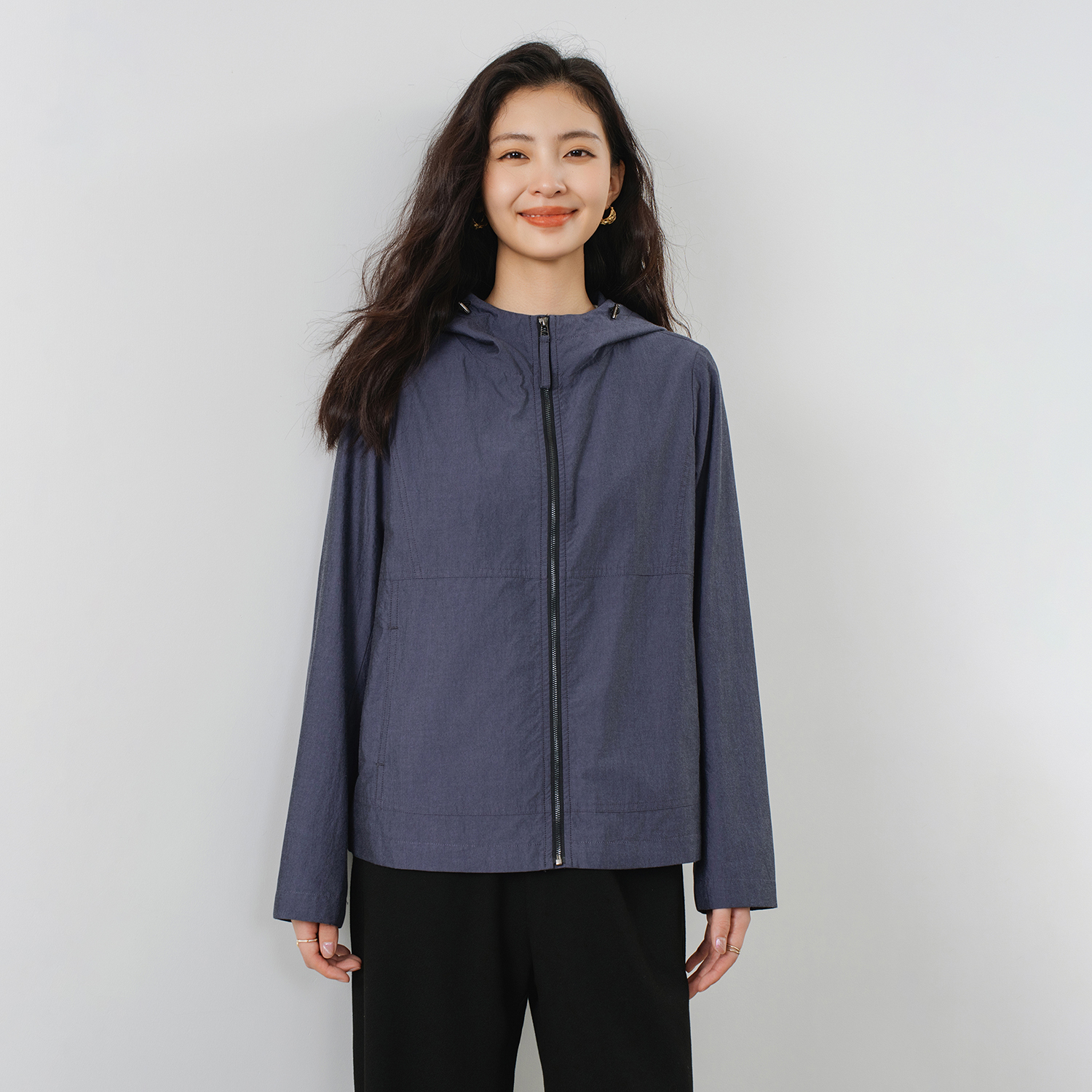 匹马棉户外风连帽短外套