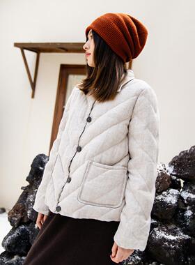 梭家｜淡月｜匈牙利95白鹅绒原麻色短款翻领鹅绒服秋冬葵花白外套