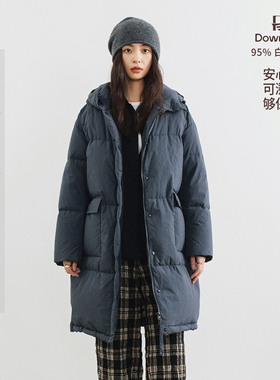梭家｜等风那天｜匈牙利95白鹅绒真丝匹马棉混纺中长款高端羽绒服