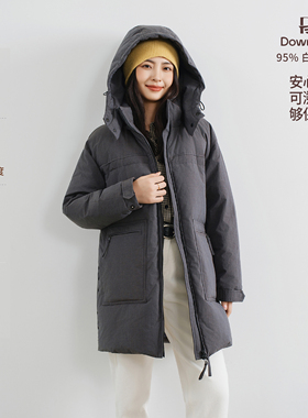 梭家｜月亮忘了｜匈牙利进口95白鹅绒黑茶灰匹马棉工装高端羽绒服