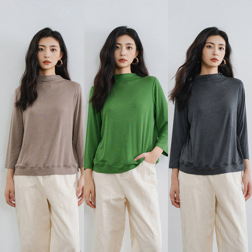 天丝羊毛混纺面膜针织T恤