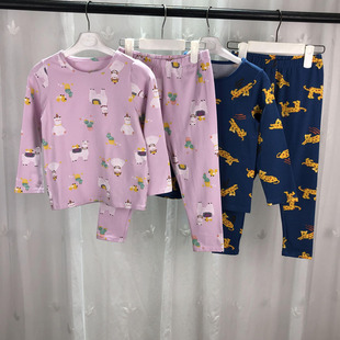 儿童秋衣秋裤 中小童男女童满印家居服套装 两件套 品牌折扣童装 戴