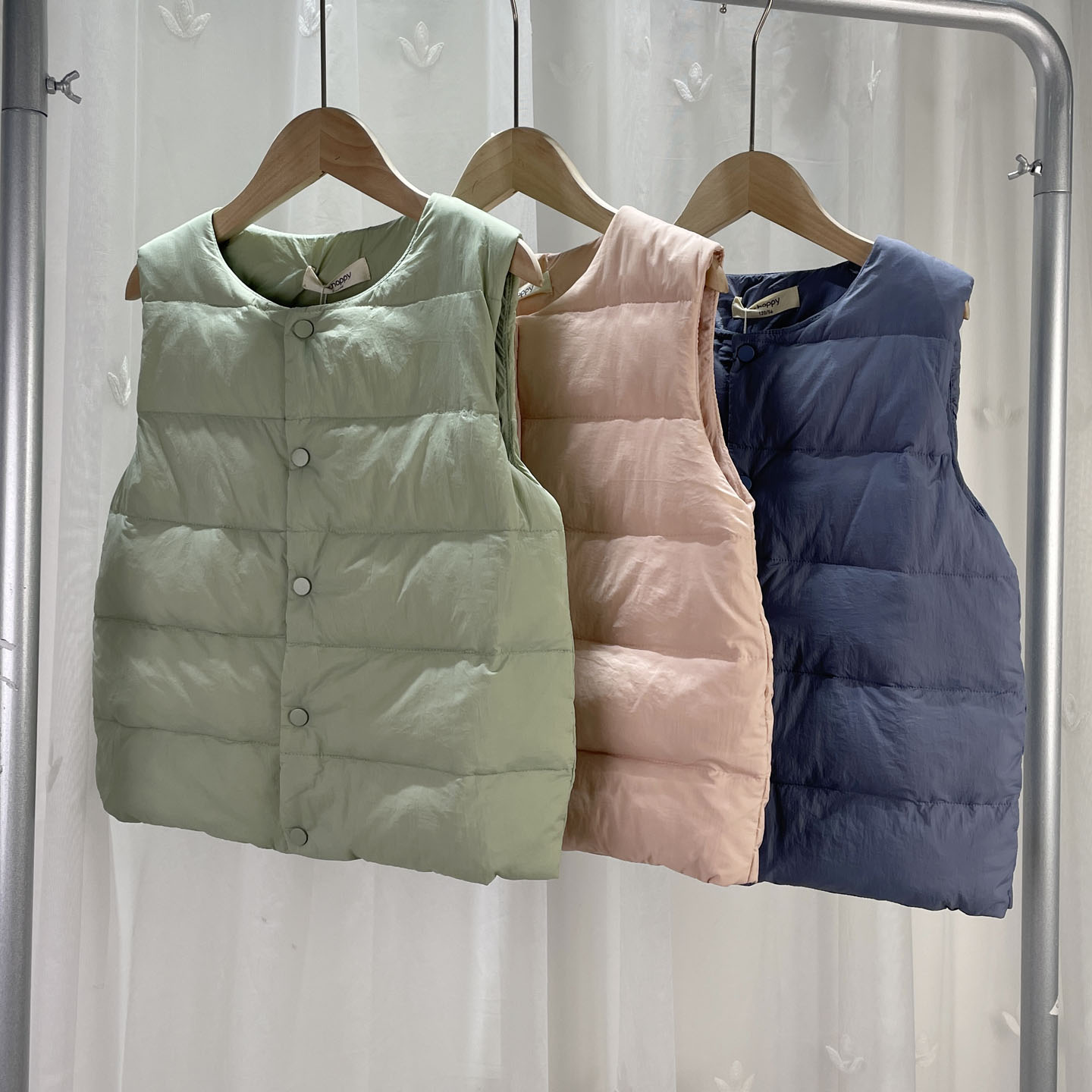 博 品牌折扣童装中大童男女童内胆羽绒马甲儿童秋冬鸭绒保暖背心