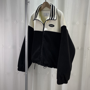 I 品牌撤柜童装女大童拼色夹棉短外套学生秋冬休闲服亲子少女装