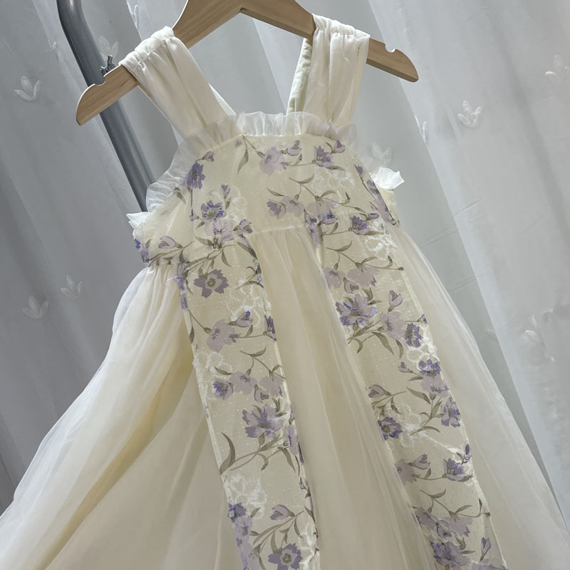 宝W品牌撤柜童装中大童女童连衣裙儿童夏季唯美吊带裙纱裙