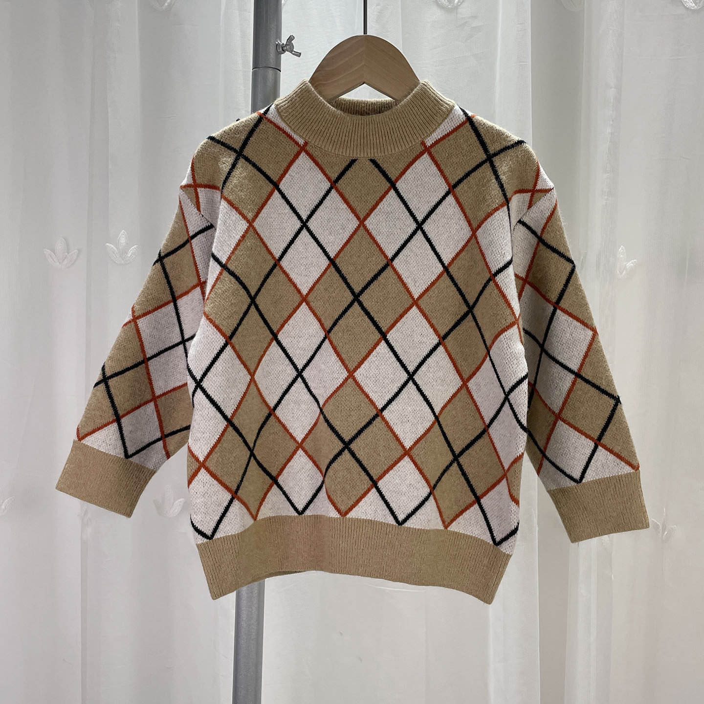 G 品牌折扣童装中大童男女童格纹套头毛衣儿童秋冬线衫毛衫,童装/婴儿装/亲子装,毛衣/针织衫,淘宝优惠券,粉丝福利购,淘宝优惠卷