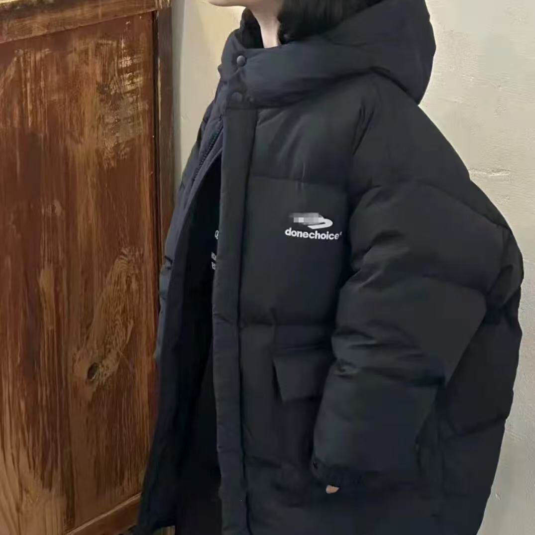 越旗下品牌童装中大童男女童中长款连帽羽绒服青少年学生鸭绒外套