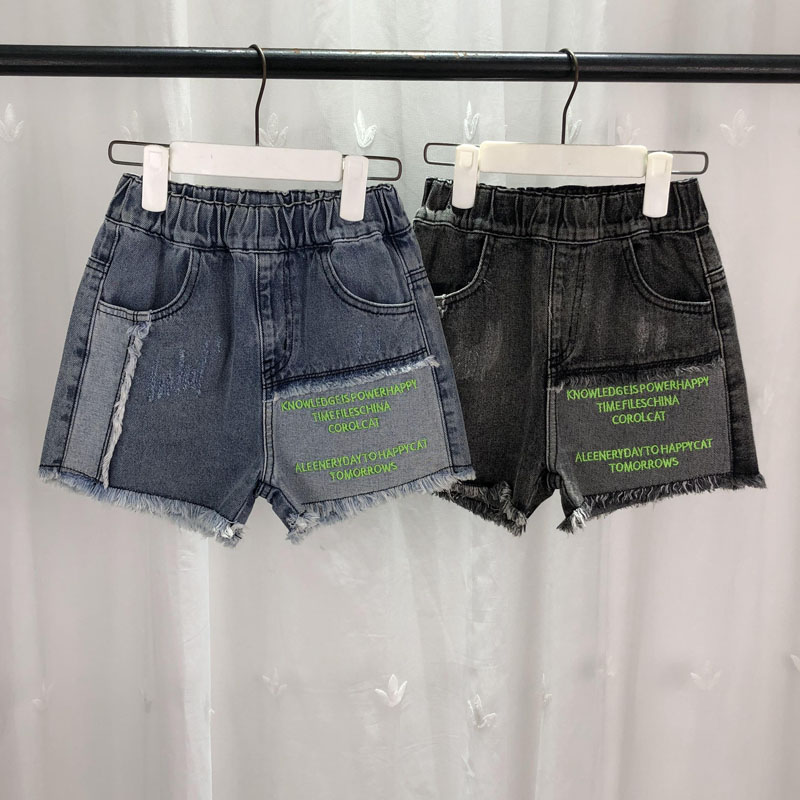 卡儿女童夏季牛仔裤短裤