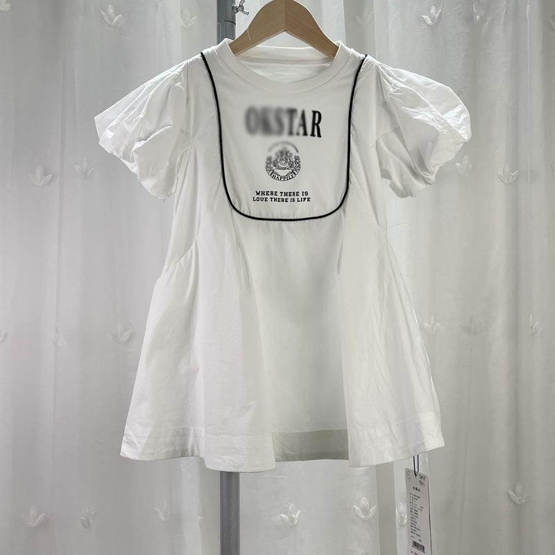 欧卡X品牌撤柜童装中大童女童短袖连衣裙儿童夏季简约纯棉裙子