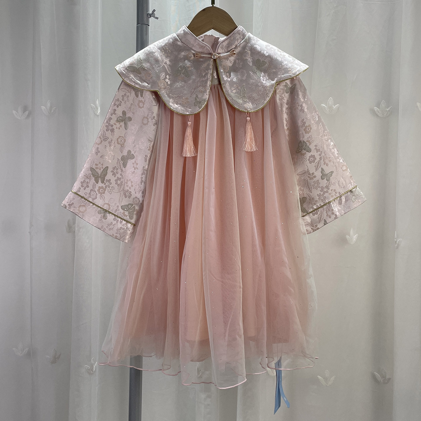 宝W旗下品牌童装女中大童国风连衣裙儿童秋冬古装裙拜年服 新年装,童装/婴儿装/亲子装,连衣裙,淘宝优惠券,粉丝福利购,淘宝优惠卷