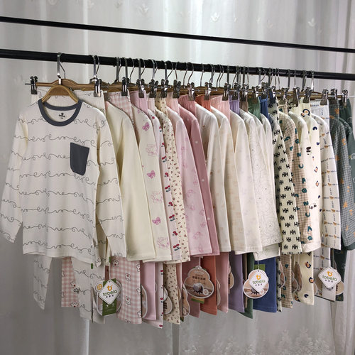 男女童莱卡棉家居服套装四季款