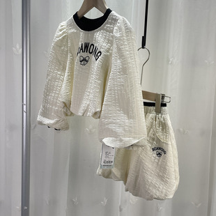 儿童春秋短款 套装 上衣花苞裙2件套 女童中大童时尚 宝W品牌折扣童装